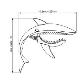 Shark Shape Guitar Capo, 1 Count Acoustic Electric Guitar Capo, Zinc Alloy Guitar Accessories for Ukulele Mandolin Banjo Bass