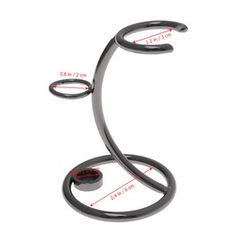 PACKOVE Rack for Men Wall Mount Holder for Electric Manual and Space-saving Bathroom Organizer Sleek Black Design for Tidy Grooming Area