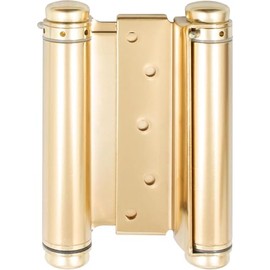 Stone Harbor Hardware Heavy-Duty Double Acting Spring Hinge, 6 Inches, Fits Doors 1-1/4" to 1-3/4" Thick, 1-Pack, Polished Brass