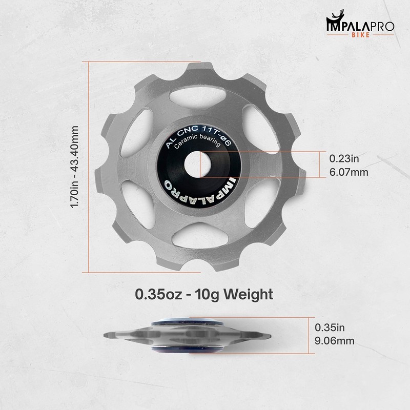 IMPALAPRO Bike Bicycle Front Derailleur Shift Rollers 11T Aluminium CNC