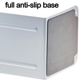 Acrimet Premium Metal Bookend (Heavy Duty) (White Color) (1 Pair Pack)