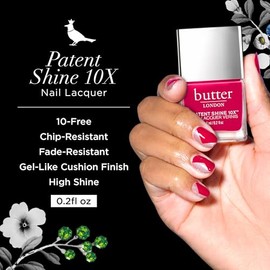 Patent Shine 10X Nail Lacquer - Broody by Butter London for Women - 0.2 oz Nail Polish