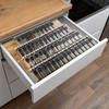 Mulush Bamboo Spice Rack Tray - Spice Drawer Organizer for
