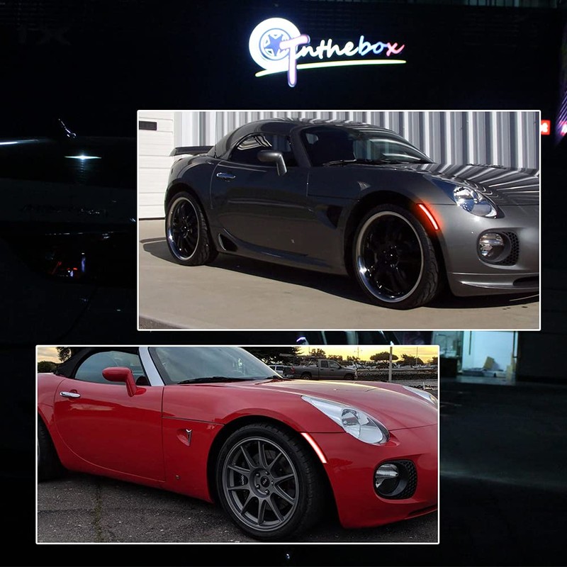 GTINTHEBOX Red Lens Red LED Front Side Marker Lamps Compatible