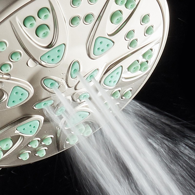 AquaDance Antimicrobial – Anti-Clog High-Pressure 6-Setting Shower Head with Nozzle