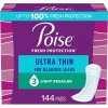 Poise Ultra Thin Incontinence Pads for Women Light Moderate Maximum