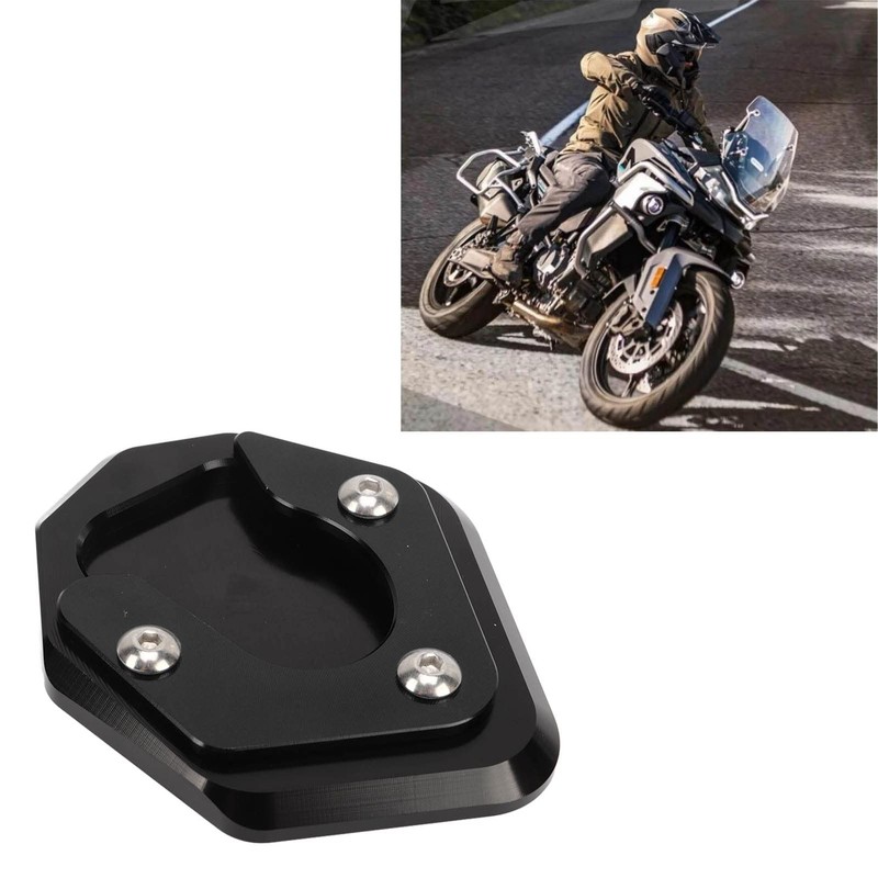 Motorcycle Kickstand Extender Foot Side Stand Extension Pad Support Plate