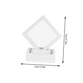 BESPORTBLE 6pcs Jewelry Suspension Packing Case Transparency for Transparent Boxes Hobby Display Case Round Showcase Wedding Ring Display Frame Clear Bracelet Holder White Abs (plastic)