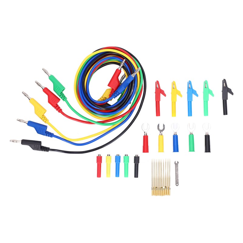 Test Lead Kit PVC Brass Testing Cable Set Electrical Conductivity