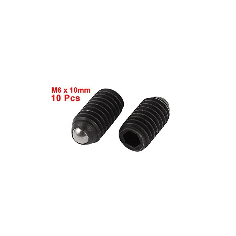 10 Pcs Rolling Ball Plunger Hex Socket Set Screw M6x10