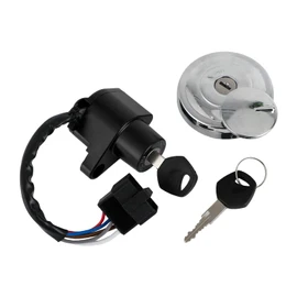 Frezon Ignition Switch Fuel Gas Cap Lock Set with Keys Set for Kawasaki VN900 Classic 2006-2013,Custom 2007-2008,Vulcan 900 Classic/Classic LT 2006-2022,Vulcan 900 2006-2022,900 Custom 2007-2022