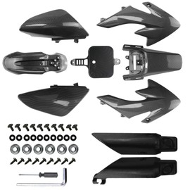 PRO BAT 7 PCs CRF50 Carbon Fiber Fender Kit XR50 Fairing Fender Kit with Fork Suspension Guard Cover Kit Fit for CRF 50 XR 50 SDG SSR 107 110 125 Pit Dirt Bike