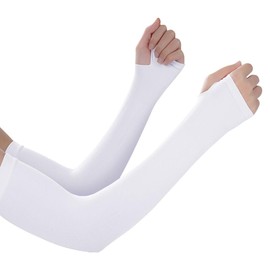 BARDATS Arm Cover, UV Protection, Cool to Contact, Arm Cover, UPF 50+, Long Length, Both Arms, Finger Type, Sun Protection, Sweat Absorbent, Quick Drying, UV Protection, Sports, Driving, Bicycle,
