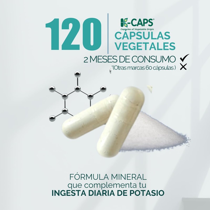 BE NAT | CITRATO DE POTASIO | 120 cápsulas Veganas