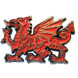 GBJUK The Welsh Red Dragon Enamel Pin Lapel Badge with Butterfly Clasp Back