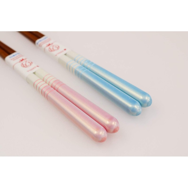 Ishida Kids' Chopsticks Pastel Half Line Chopsticks Made in Japan