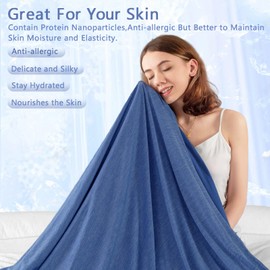 Topcee Cooling Blanket (90"x90" Queen Size) for Night Sweats, Absorbs Heat to Keep Adults Cool on Warm Nights