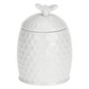 LA PORCELLANA White Sugar Bowl with Teaspoon Aperegina