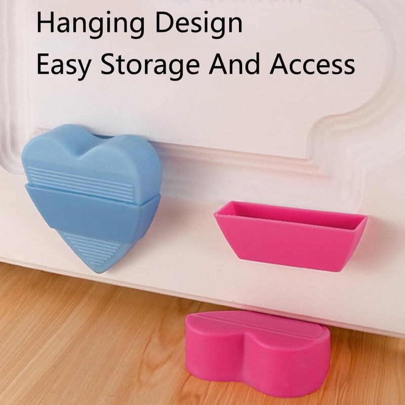Rubber Door Wedge, Cute Heart Shape Door Stopper Doorstop with