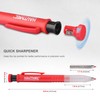 HAUTMEC 2 Pcs 3-in-1 Carpenter Pencils with Removable Finger Grip,