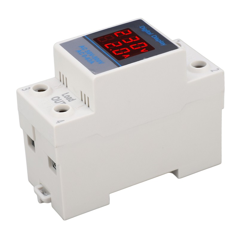 Voltage Current Meter Din Rail Double Display Display Monitor Single