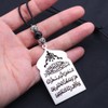 KMNVUVE Islam Car Hanging Safar Dua Stainless Steel Car Pendant