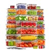 KEMETHY 60 PCS Food Storage Containers with Lids, BPA-Free Plastic