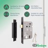 EAI Matt Black Sashlock - Fire Rated & CE Approved