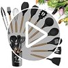 Utensilios de Cocina de Silicona, 12 Piezas Juego de Cucharas