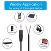 4Pcs 3.5mm Male Plug to Bare Wire Open End Cable,