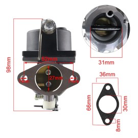 Wai Danie 640065 640065A Carburettor Compatible with Tecumseh 13HP 13.5HP 14HP 15HP Tractor OHV110 OHV115 OHV120 OHV125 OHV130 OHV135 OV358EA MTD Yard Motor Lawn Mower