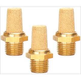 Pneumatic Silencer Made of Sintered Bronze 3/8 Inch Set of 3 Industrial Quality Pneumatic Silencers