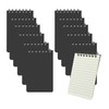 YIHUANYIFA 12pcs Small Spiral Notebook College Ruled 3x5inch Black Mini