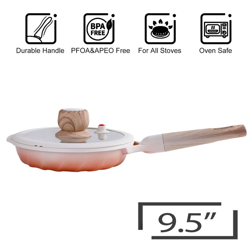MGC Non Stick Frying Pan, PFOA&PFAS Free, 9.5" Skillet, Oven