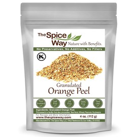 The Spice Way Orange Peel - Granules (4 oz) without any preservatives. Great for cooking, baking and tea.
