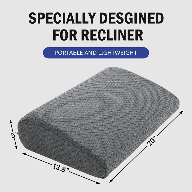 HOMBYS Lumbar Support Pillow for Recliner Chair, Memory Foam Back