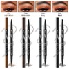 Eyebrow Pen, 2-in-1 Waterproof Eyebrow Pencil with 4 Tip Microblading