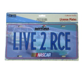 Sign Nascar Daytona 12" Decorative License Plate ~ LIVE 2 RCE