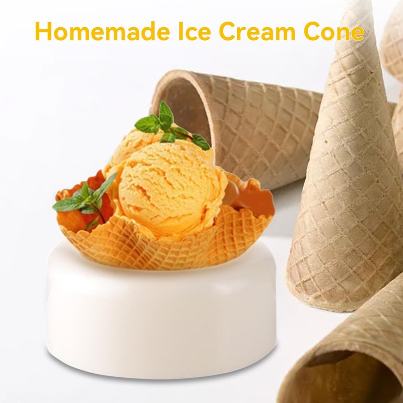 2PCS Waffle Cone Shaper, Cone Ice Cream Maker Cone Roller