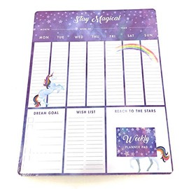 Stay Magical Unicorn Weekly Planner Pads, Goals/Wish List