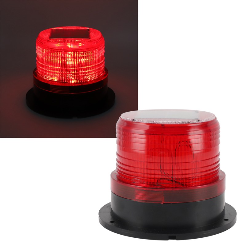 Solar Beacon Light Caution Light 8 LED Dusk to Dawn