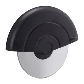 Relaxdays Pizzaschneider Premium Edelstahl, Gastro, Wheel, Pizzamesser rund, Pizzaroller, spülmaschinenfest, schwarz