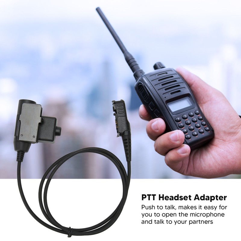 PTT Headset Adapter Push to Talk Connector for Motorola Xir