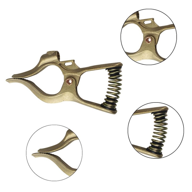 Vaphy 300-Amp T-Style Welding Ground Clamp Brass