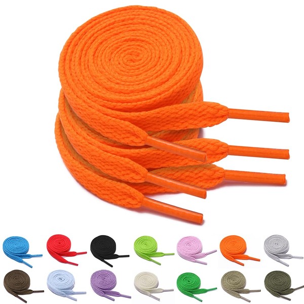 VOGVOG 3 Pairs Flat Sneakers Shoe Laces 8 Colors Athletic