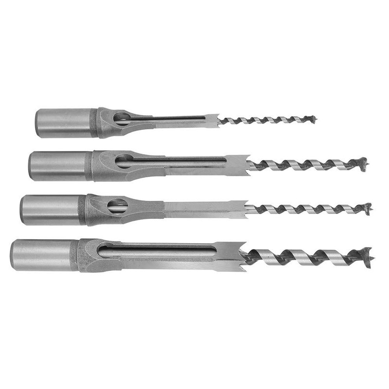 Woodworking Square Drill Bits Set, 4pcs Square Hole Drill Bits