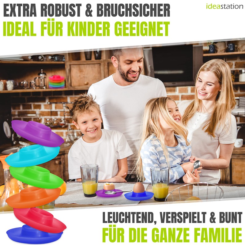 idea-station Neo Plastic Egg Cup Set of 6 – Colourful