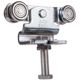 ATTAS Double Roller Device Type 0 Drive Height Adjustable for Steel Runners Sliding Gate Barn Door Castors Profile Type 0 Wheels for Sliding Door Fitting Trolley MEA Gate Rails 28 x 30 cm