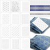 108pcs Sashiko Embroidery Pattern Set Stabilizers Water Soluble Embroidery Transfer