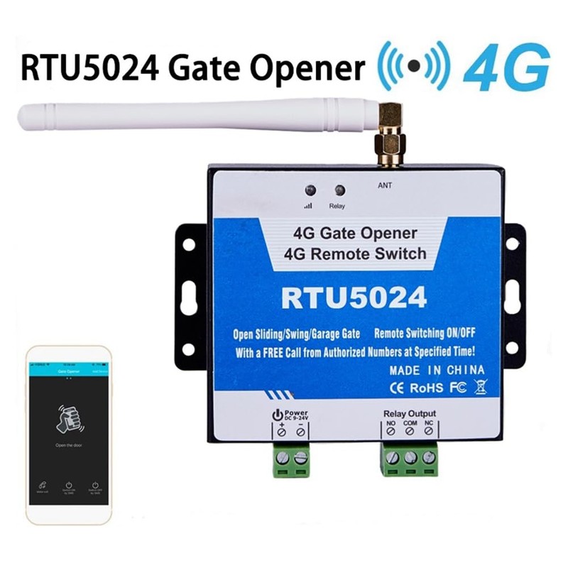 Dedjgoo 1 PCS Blue RTU5024 GSM Gate Opener Automatic Gate